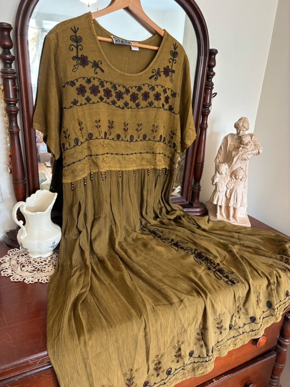 M.P.H Vintage Boho Embroidered Dress Size 2X